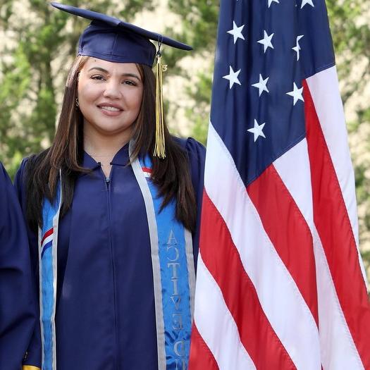  Lesley Martinez, Air Force veteran, was a flag bearer at RCSJ–Cumberland’s 4th Annual Commencement Ceremony.